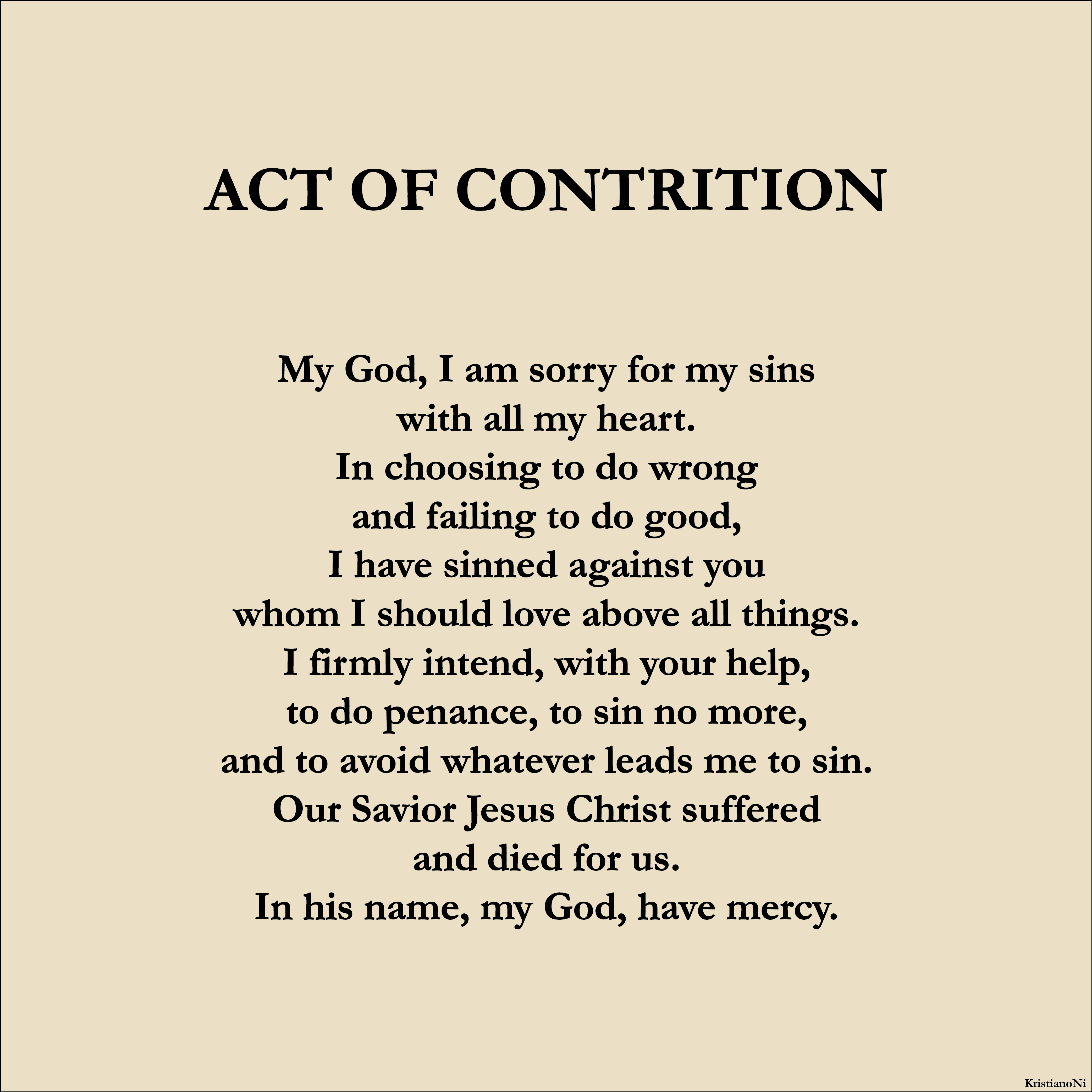 Act Of Contrition