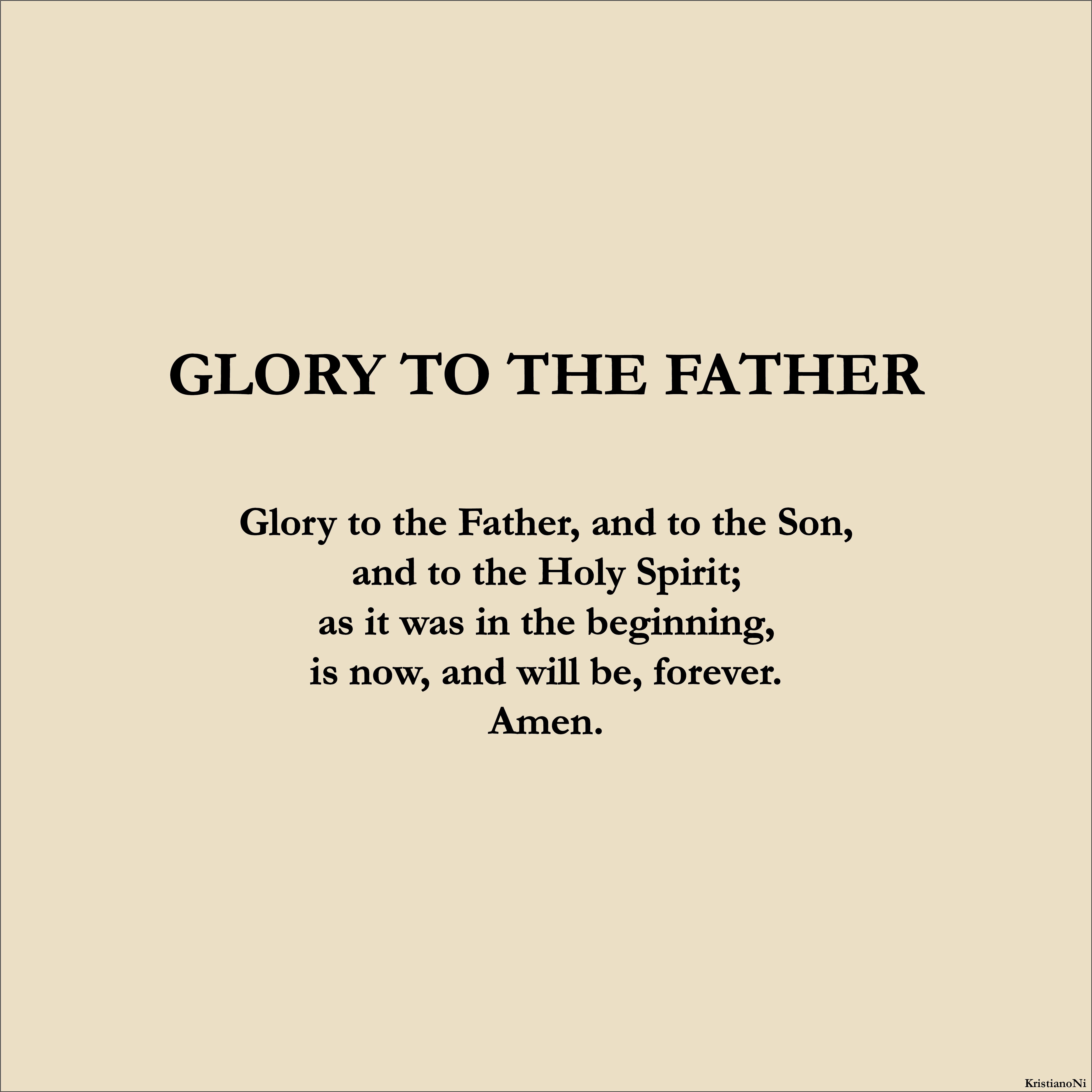 Glory To The Father
