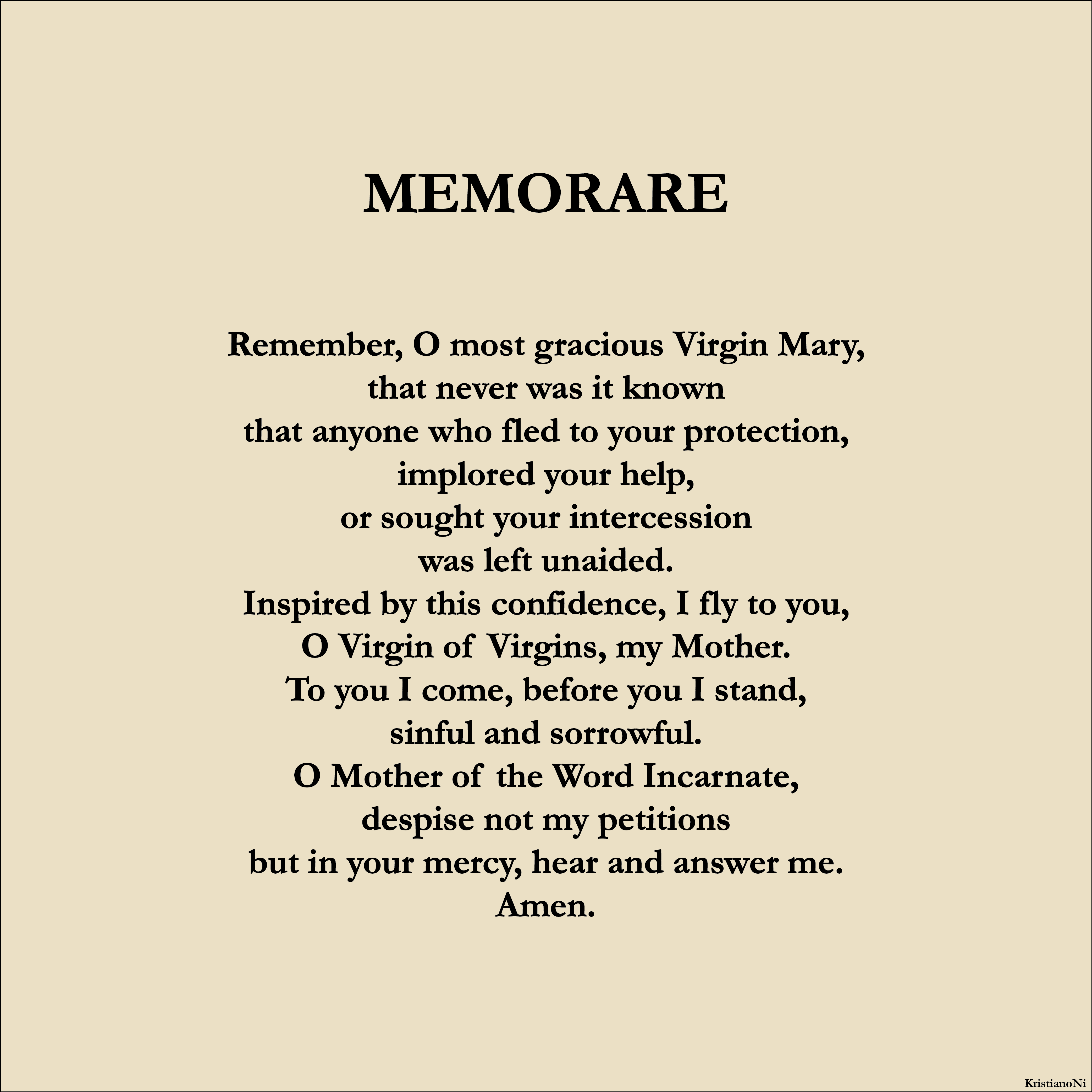 Memorare