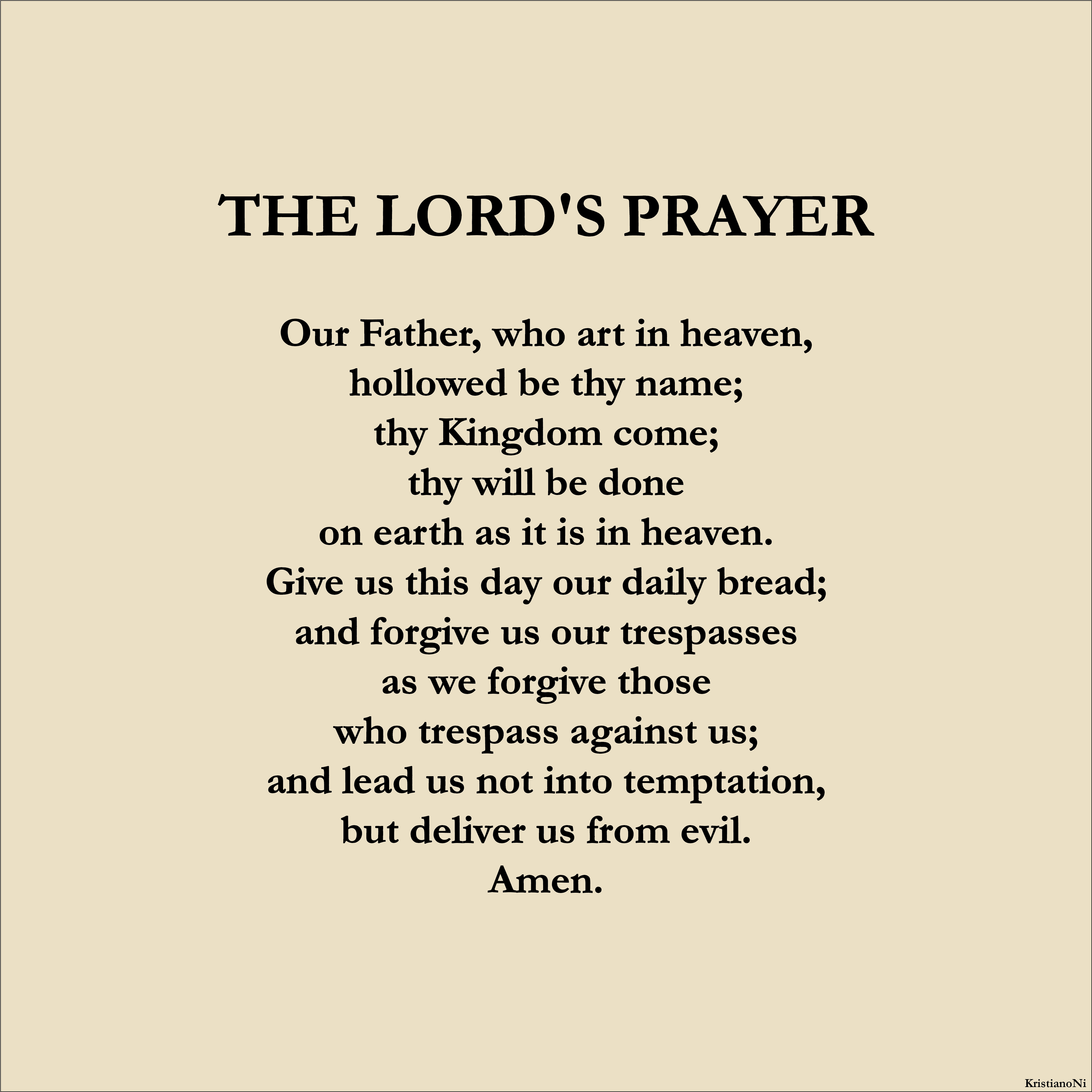 The Lords Prayer
