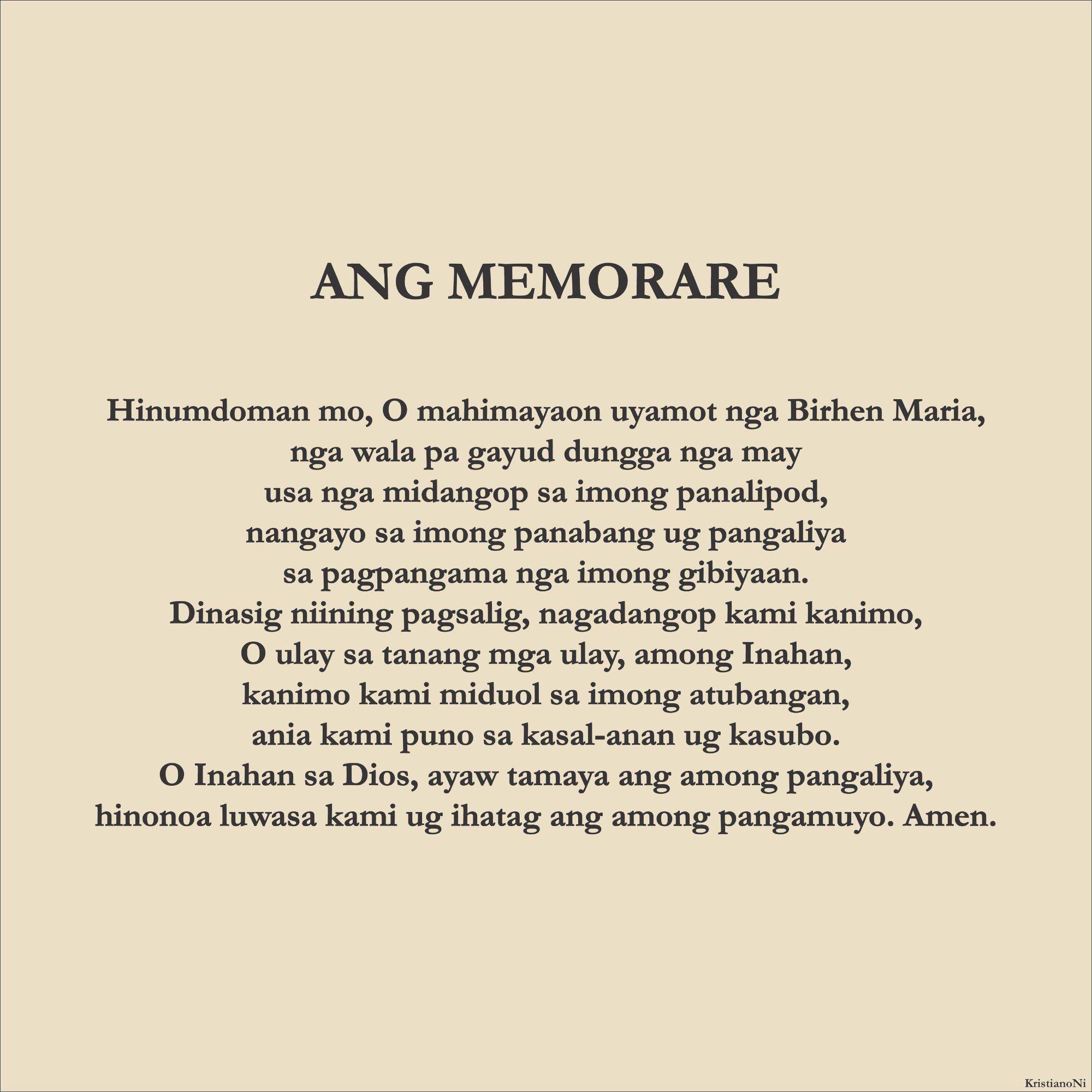 Ang Memorare