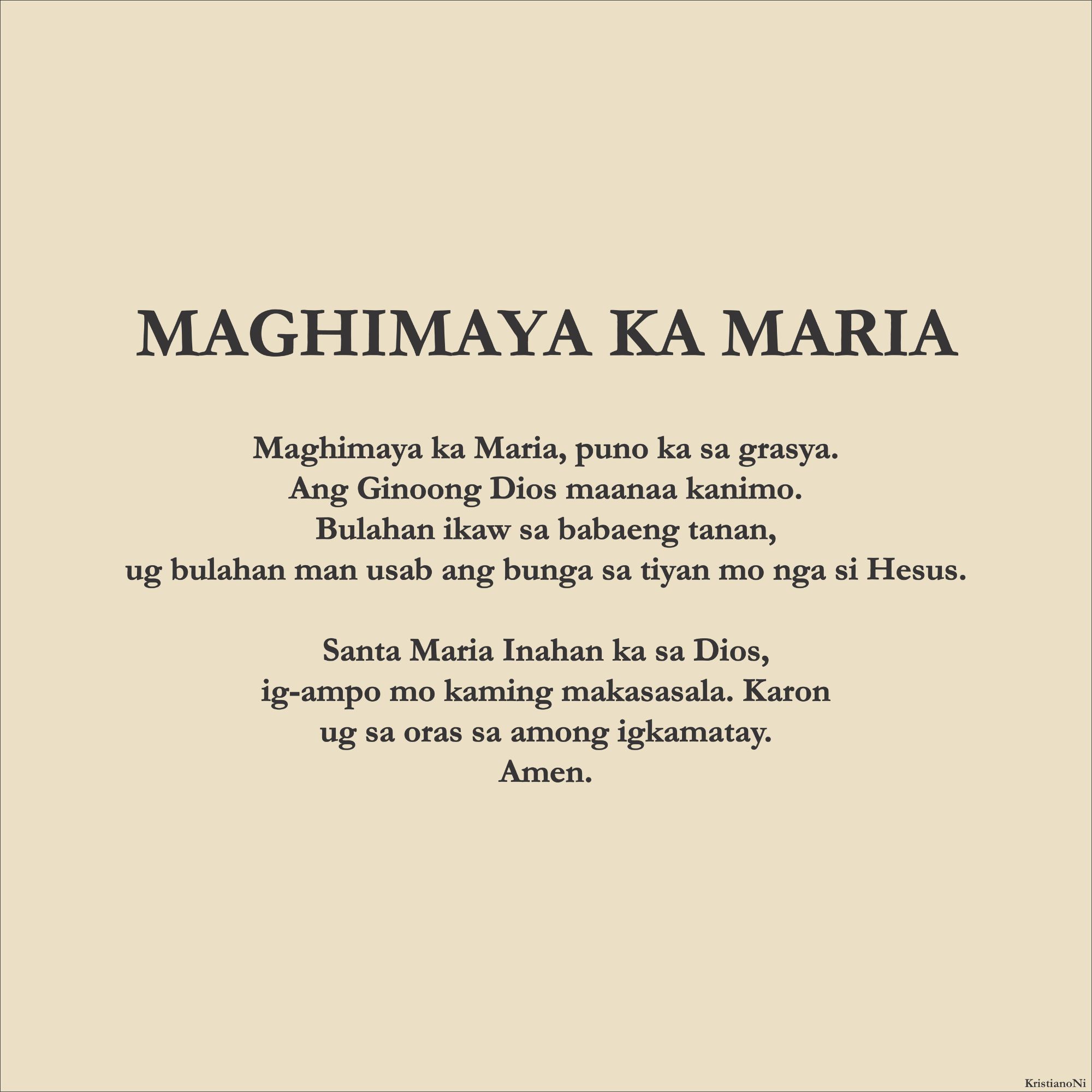 Maghimaya Ka Maria