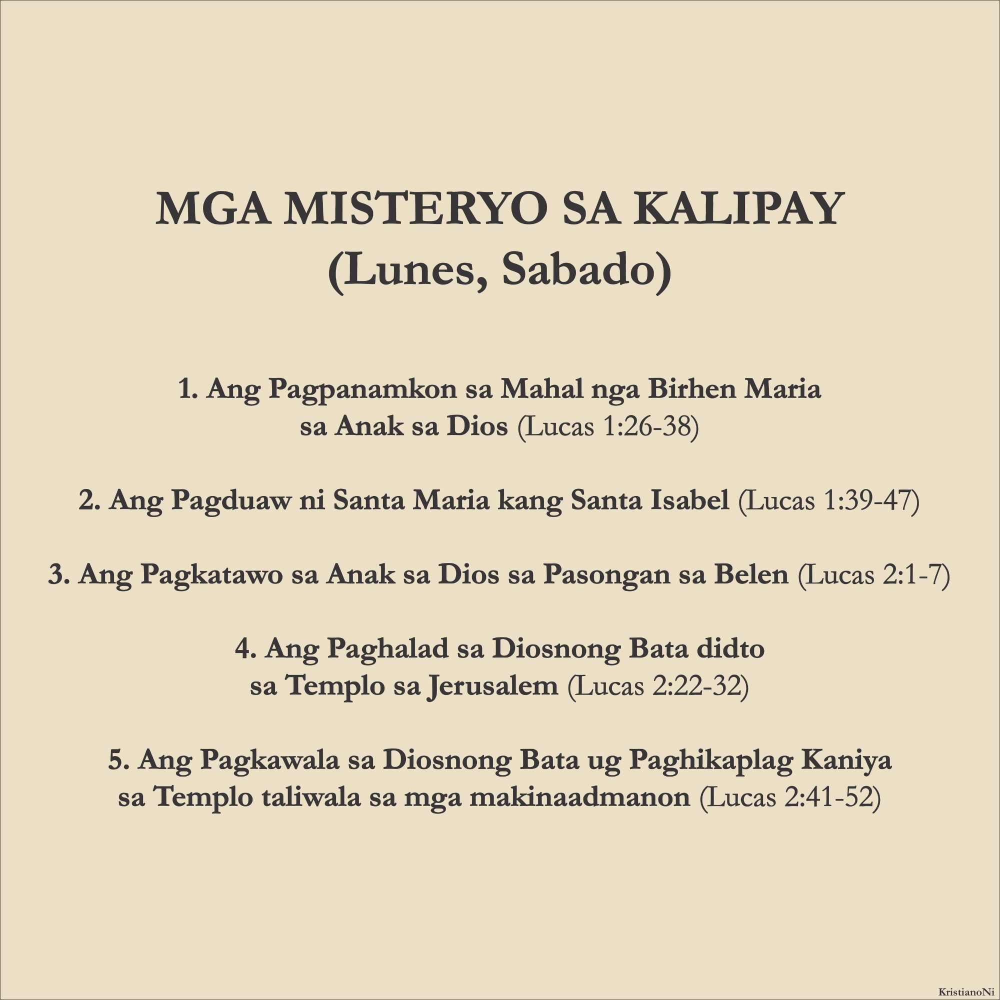 Misteryo Sa Kalipay