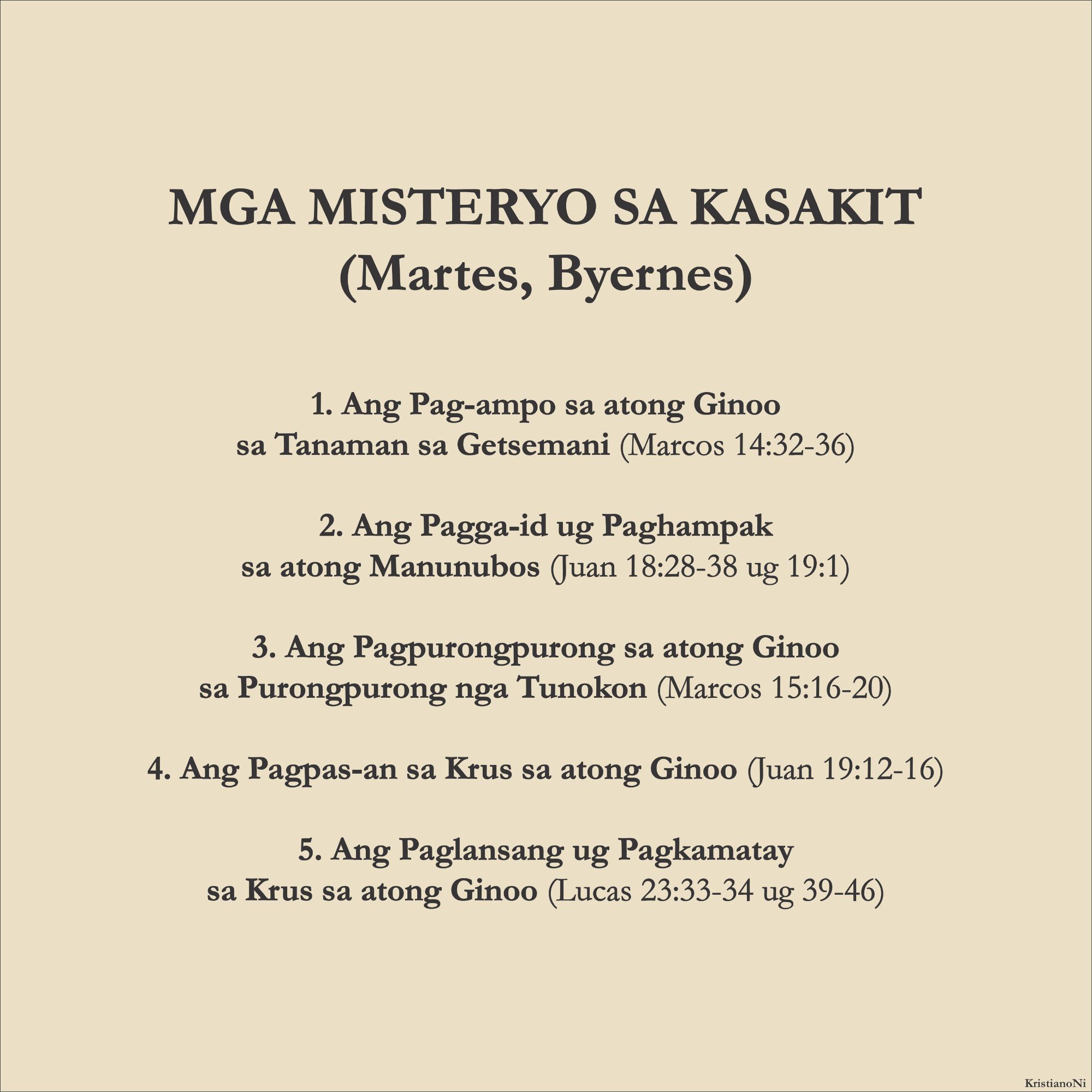 Misteryo Sa Kasakit