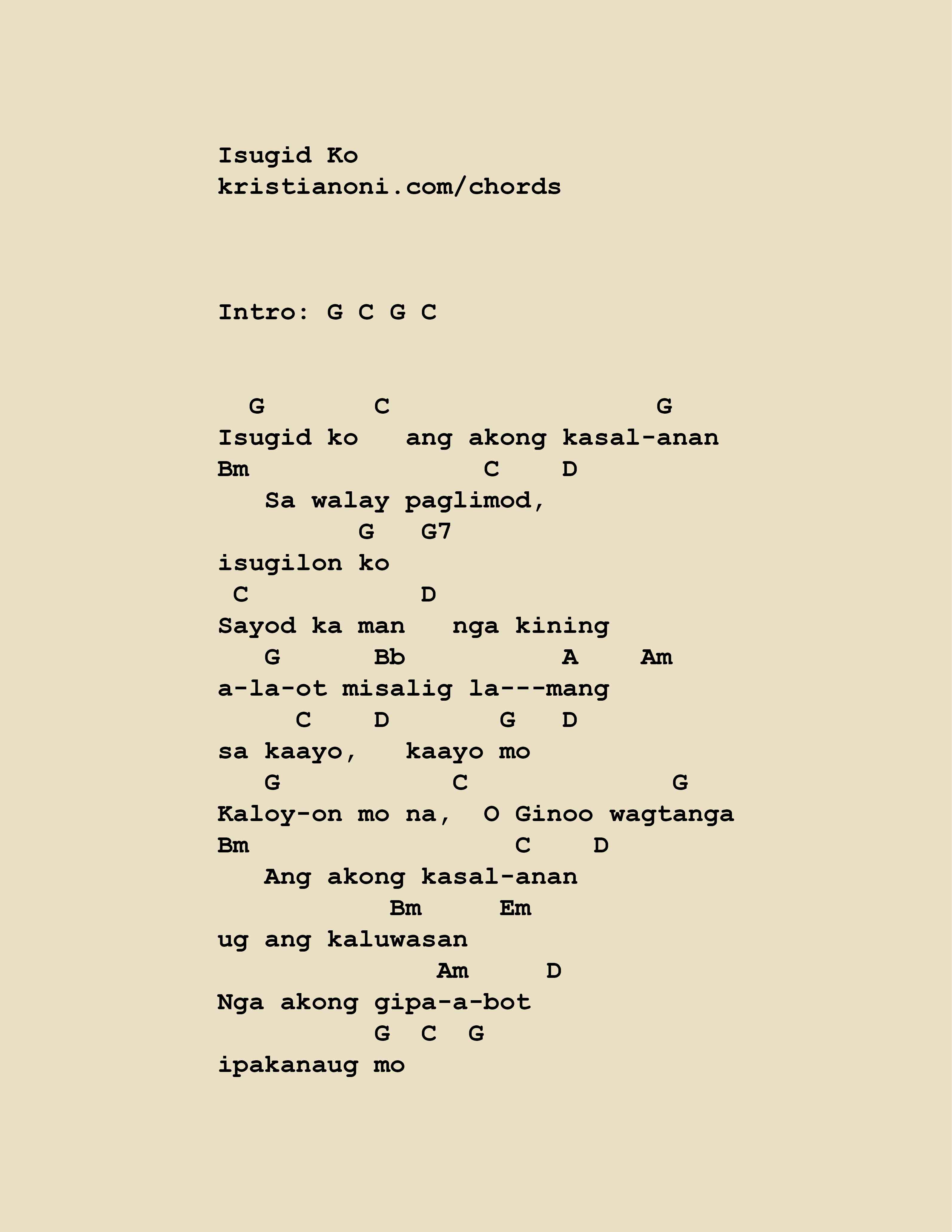 Isugid Ko Chords